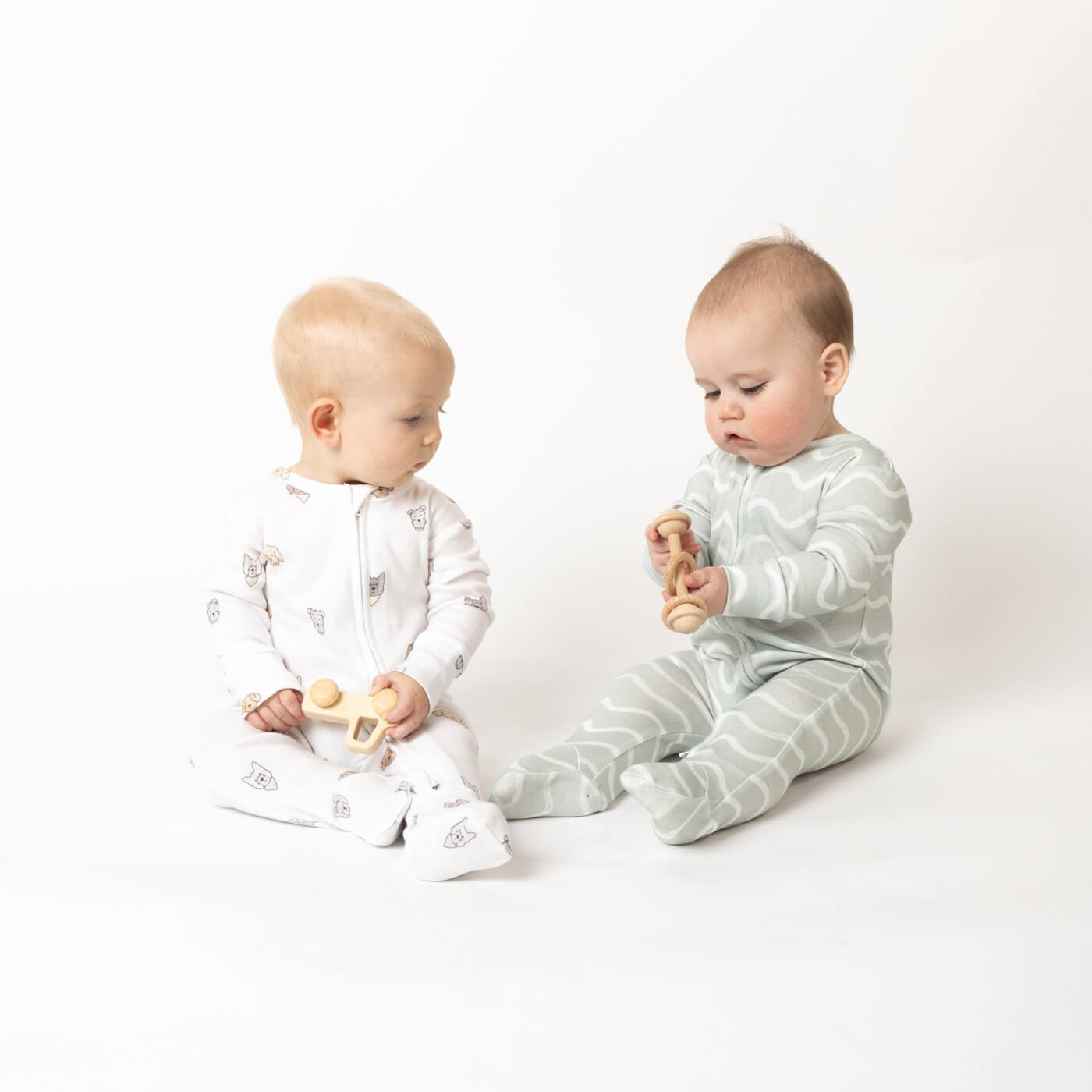 Green Painted Wiggles Footed Sleeper Photo 2